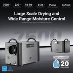 Commercial Dehumidifier, 155 Pints with Pump and Drain Hose - Energy Star Certified