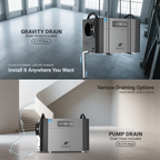 Commercial Dehumidifier, 155 Pints with Pump and Drain Hose - Energy Star Certified