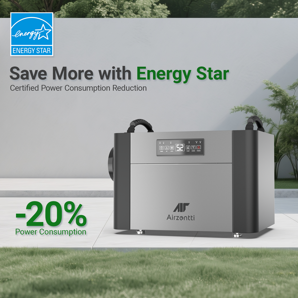 Commercial Dehumidifier, 155 Pints with Pump and Drain Hose - Energy Star Certified