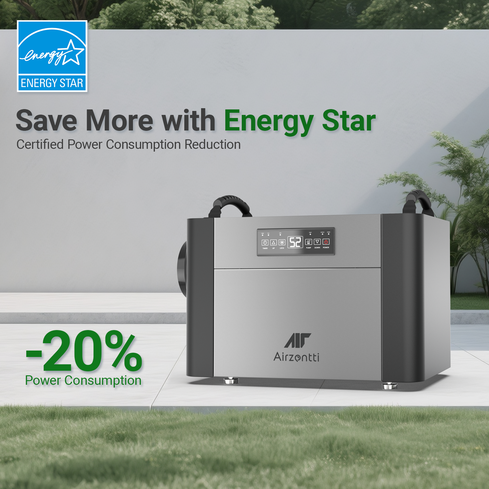 Commercial Dehumidifier, 155 Pints with Pump and Drain Hose - Energy Star Certified