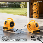 Air Mover, 1100 CFM 1/4 HP 200W with Timer