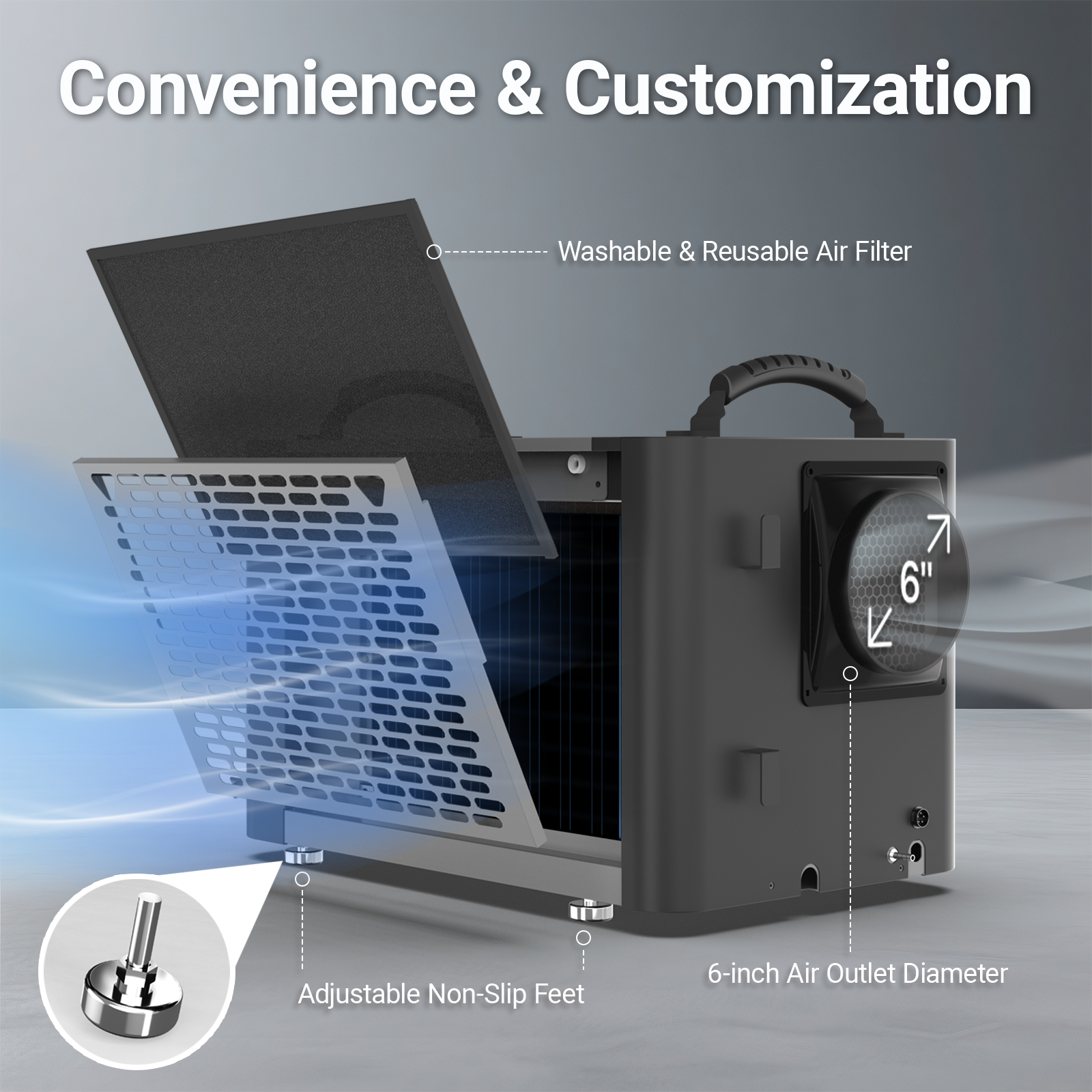 Commercial Dehumidifier, 155 Pints with Pump and Drain Hose - Energy Star Certified