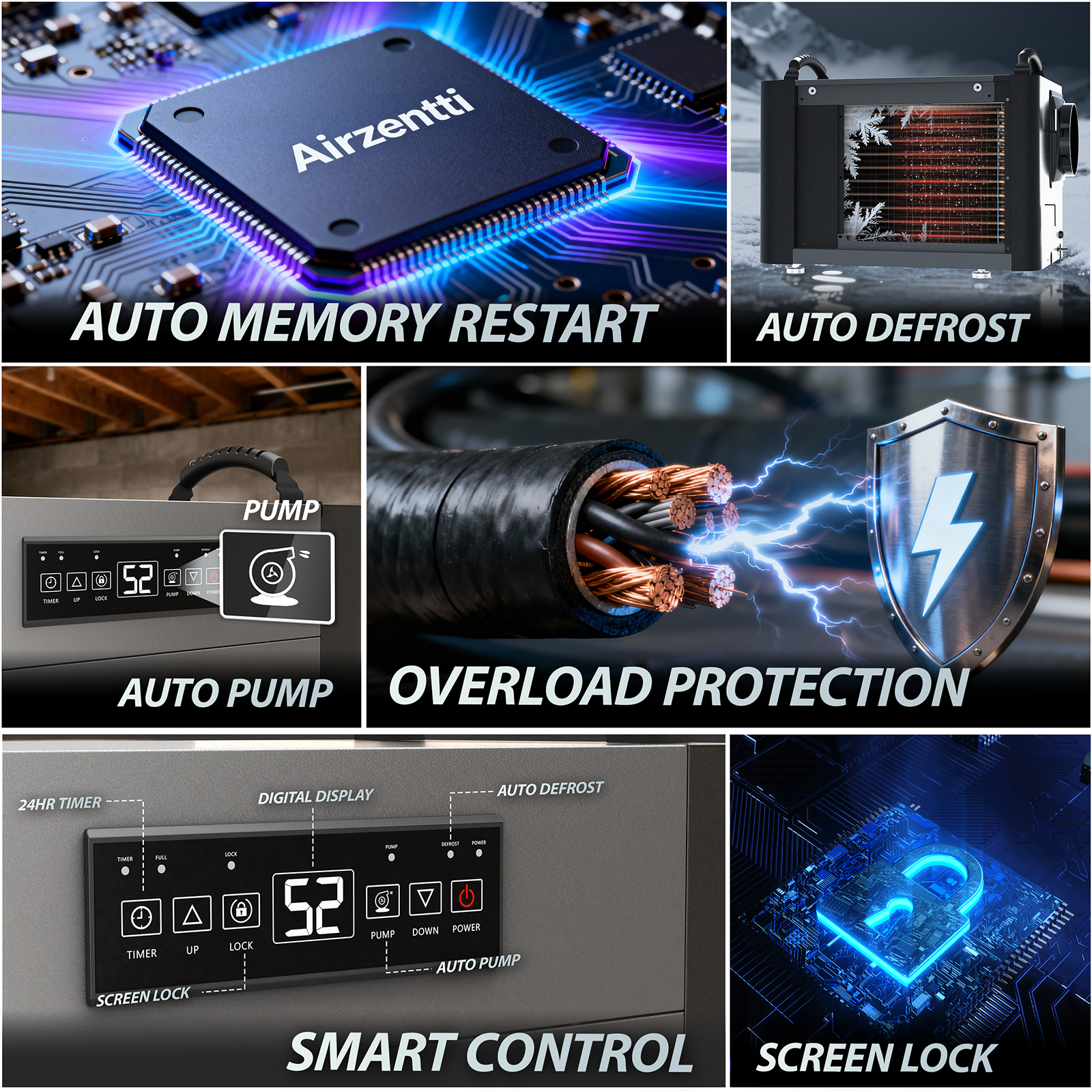 Commercial Dehumidifier, 155 Pints with Pump and Drain Hose - Energy Star Certified