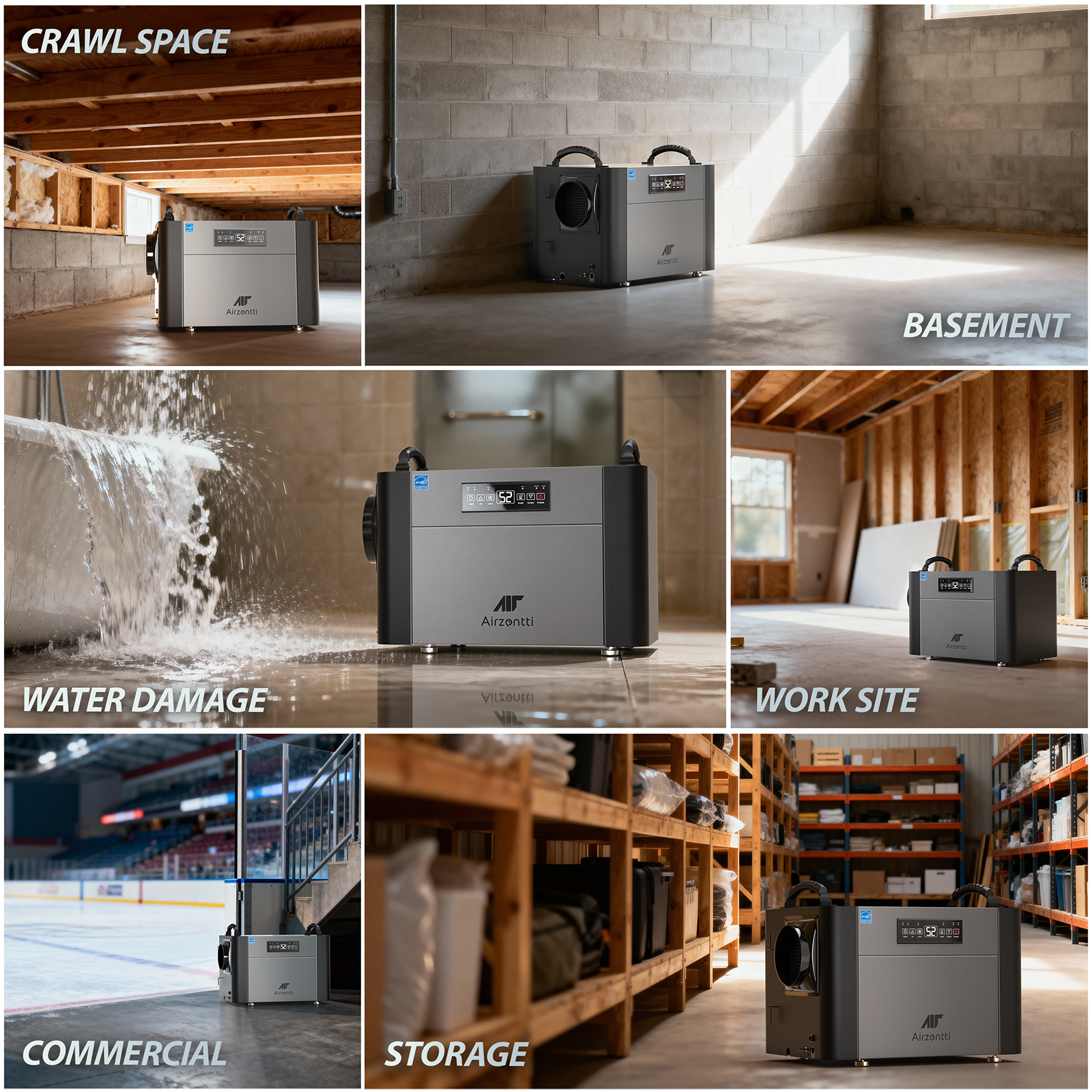 Commercial Dehumidifier, 155 Pints with Pump and Drain Hose - Energy Star Certified