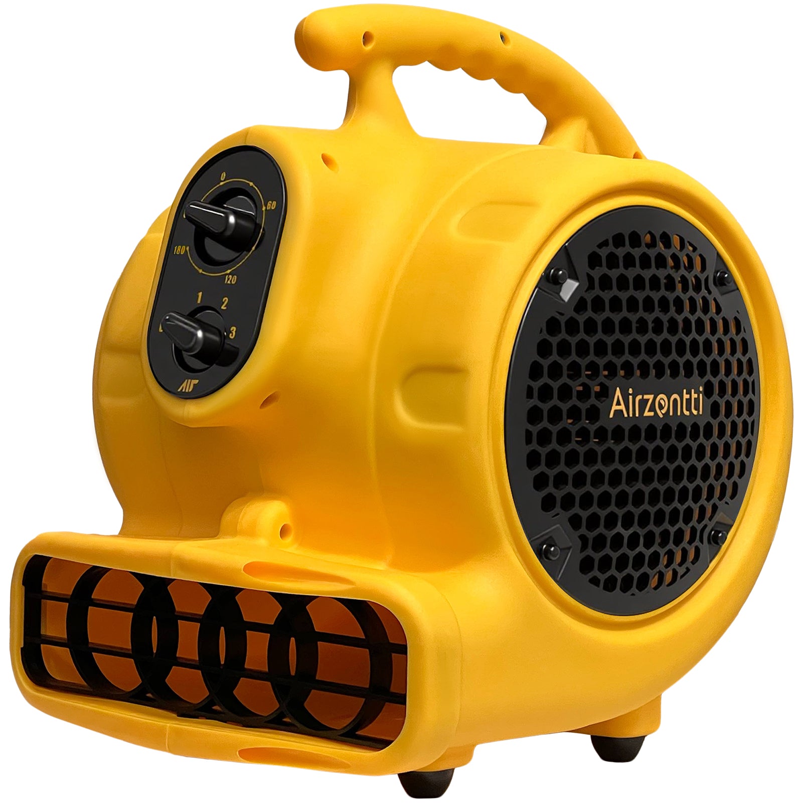 Air Mover, 1100 CFM 1/4 HP 200W with Timer - YELLOW